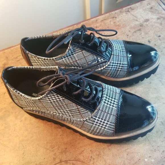 ALL BLACK platform shoes Anthropologie NWT 39/8.5 - Picture 1 of 8